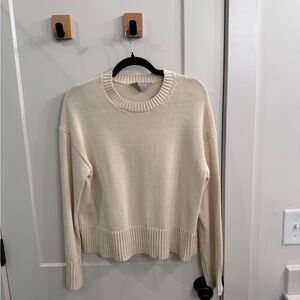 Everlane Cream Crew Neck Sweater
